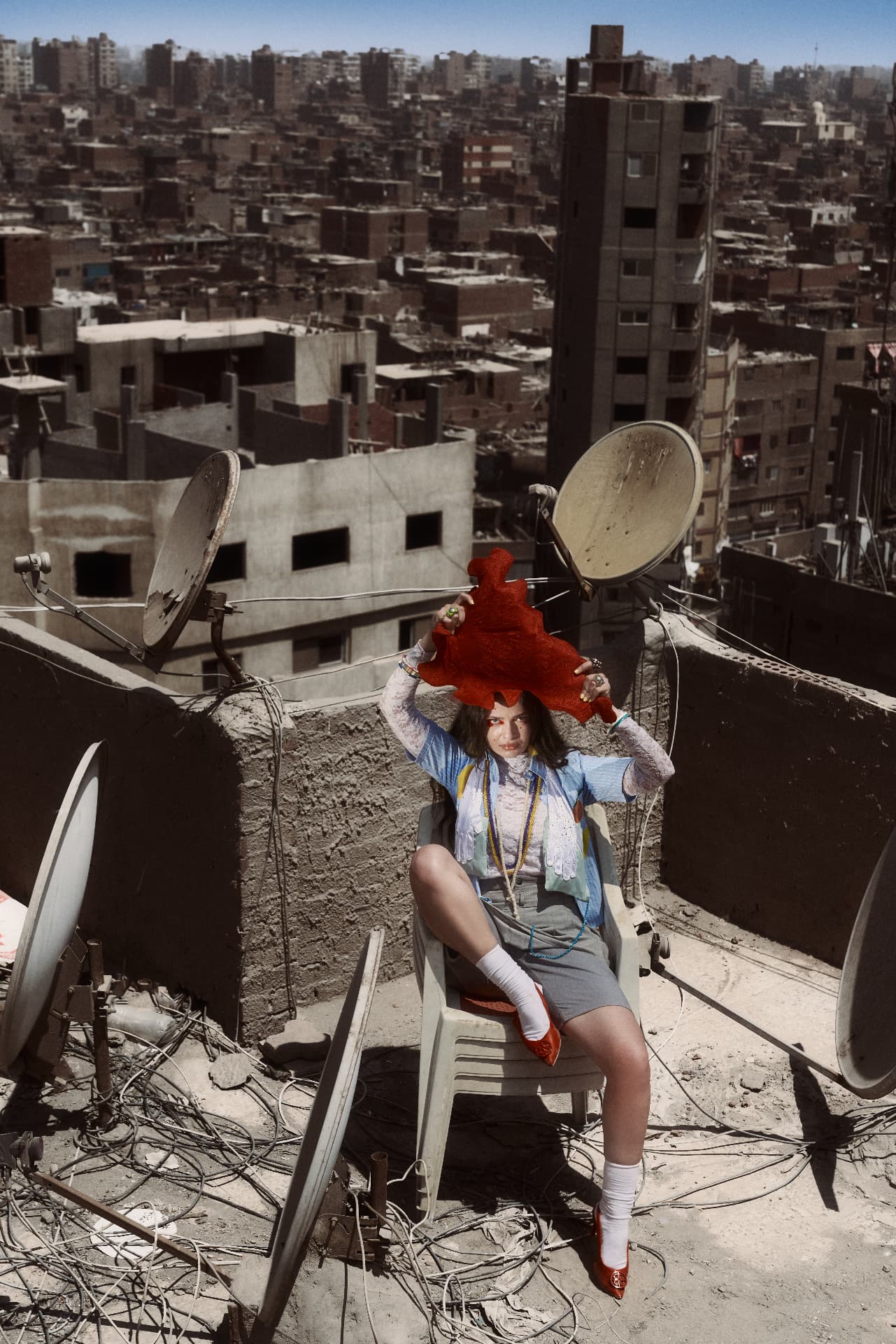 Rooftop fashion editorial