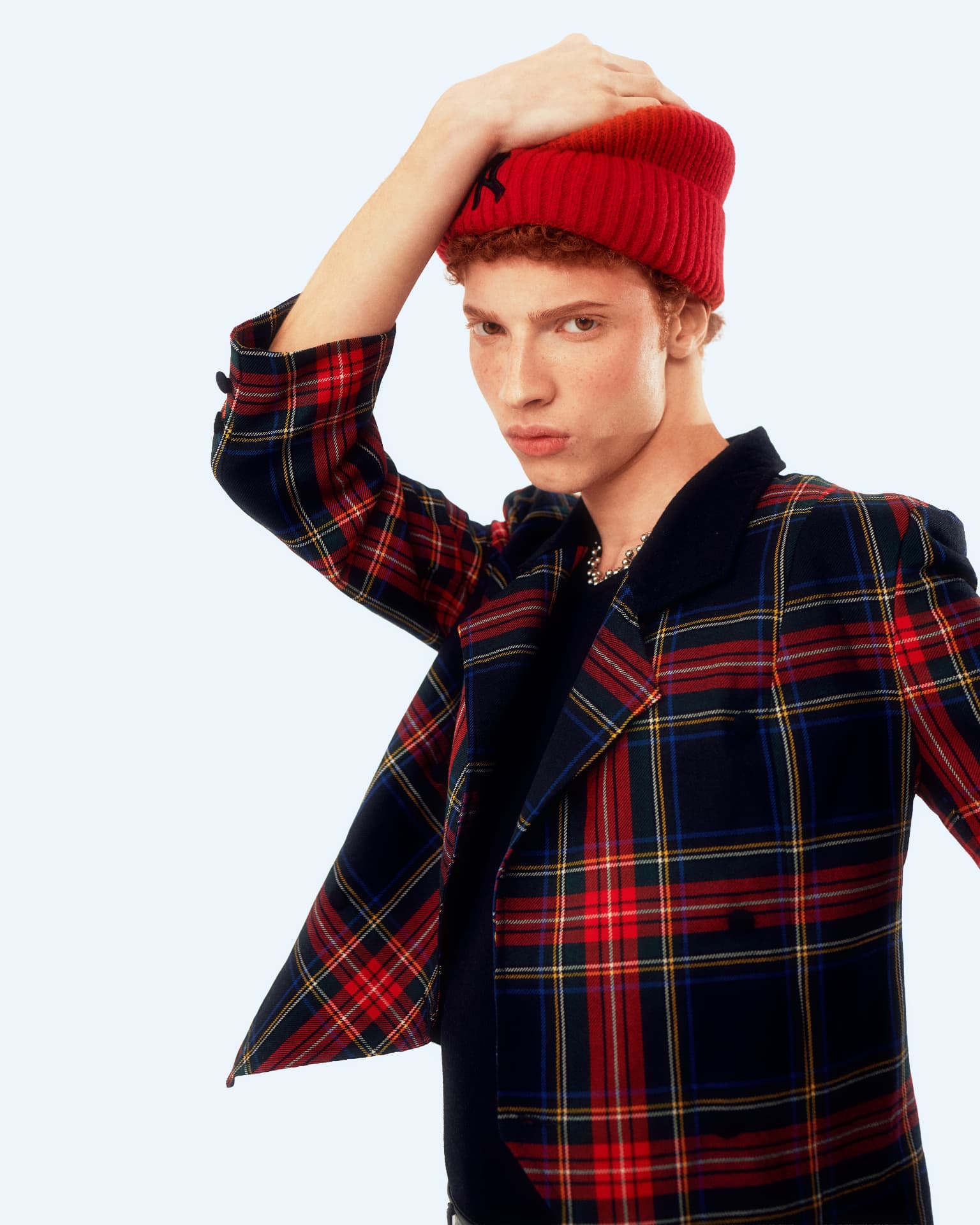 Fashion portrait in red